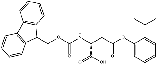 N-[(9H-芴-9-基甲氧基)羰基]-D-天冬氨酸 4-[2-(1-甲基乙基)苯基]酯, 214852-39-8, 结构式
