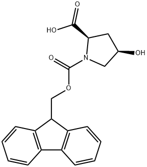 FMOC-顺-4-羟基-D-脯氨酸 结构式