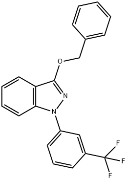 3-(Benzyloxy)-1-[3-(trifluoromethyl)phenyl]-1H-indazole,21486-34-0,结构式