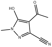 1H-Pyrazole-3-carbonitrile, 4-acetyl-5-hydroxy-1-methyl- (9CI) 结构式