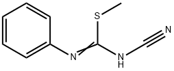 N-シアノ-S-メチル-N'フェニルイソチオ尿素 化学構造式