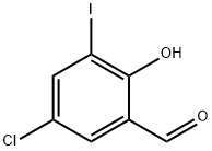 5-クロロ-2-ヒドロキシ-3-ヨードベンズアルデヒド 化学構造式