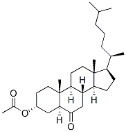 5alpha-Cholestan-6-one, 3alpha-hydroxy-, acetate Structure