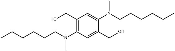 1,4-BENZENEDIMETHANOL, 2,5-BIS(HEXYLMETHYLAMINO)- 化学構造式