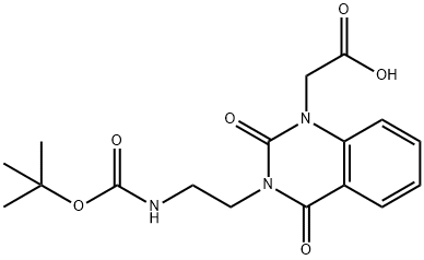 BOC-3-(2-氨基乙基)-1-羧甲基喹唑啉-2,4-二酮,215190-30-0,结构式