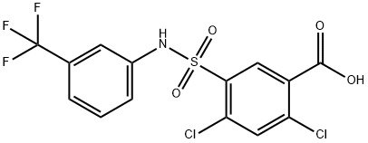 2,4-DICHLORO-5-(3-TRIFLUOROMETHYL-PHENYLSULFAMOYL)-BENZOIC ACID|2,4-二氯-5-{[3-(三氟甲基)苯基]氨磺酰基}苯甲酸