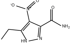 5-乙基-4-硝基-1H-吡唑-3-甲酰胺,215298-73-0,结构式
