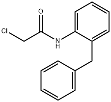 N-[2-(苯基甲基)苯基]-2-氯乙酰胺, 21535-43-3, 结构式