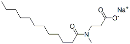 sodium N-methyl-N-(1-oxododecyl)-beta-alaninate Struktur