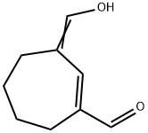 1-Cycloheptene-1-carboxaldehyde, 3-(hydroxymethylene)- (9CI) 化学構造式