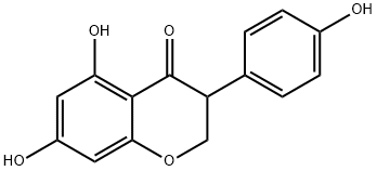 4H-1-Benzopyran-4-one, 2,3-dihydro-5,7-dihydroxy-3-(4-hydroxyphenyl)- Structure