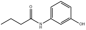 N-(3-ヒドロキシフェニル)ブタンアミド 化学構造式
