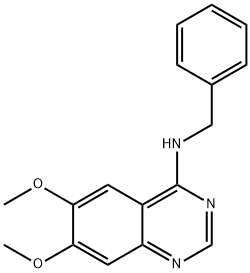 N-BENZYL-6,7-DIMETHOXY-4-QUINAZOLINAMINE 结构式