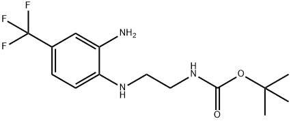 TERT-BUTYL N-(2-[2-AMINO-4-(TRIFLUOROMETHYL)ANILINO]ETHYL)CARBAMATE Structure