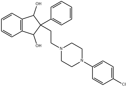 2-[2-[4-(p-Chlorophenyl)-1-piperazinyl]ethyl]-2-phenyl-1,3-indanediol,21569-41-5,结构式