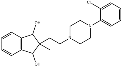2-[2-[4-(o-Chlorophenyl)-1-piperazinyl]ethyl]-2-methyl-1,3-indanediol Structure
