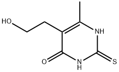 2,3-ジヒドロ-5-(2-ヒドロキシエチル)-6-メチル-2-チオキソピリミジン-4(1H)-オン 化学構造式