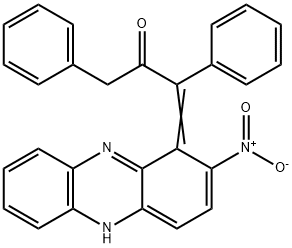 1-[2-Nitrophenazin-1(5H)-ylidene]-1,3-diphenyl-2-propanone 结构式