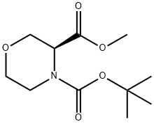 (S)-4-BOC-3-吗啉甲酸甲酯,215917-98-9,结构式