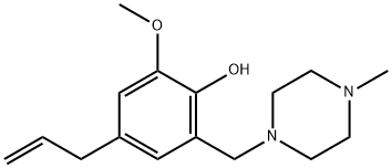 2-methoxy-6-[(4-methylpiperazin-1-yl)methyl]-4-prop-2-enyl-phenol,21594-84-3,结构式
