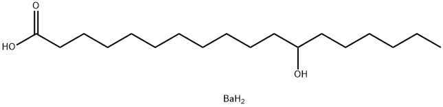 barium(2+) 12-hydroxyoctadecanoate Structure