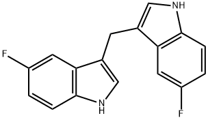 5,5'-difluoro-3,3'-methanediyl-bis-indole Struktur