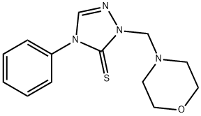4-Phenyl-2-morpholinomethyl-2H-1,2,4-triazole-3(4H)-thione,2160-15-8,结构式