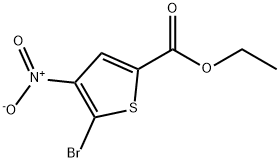 5-溴-4-硝基噻吩-2-甲酸乙酯,2160-52-3,结构式