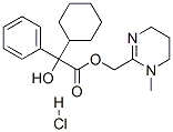 (1-methyl-5,6-dihydro-4H-pyrimidin-2-yl)methyl 2-cyclohexyl-2-hydroxy-2-phenyl-acetate hydrochloride 结构式