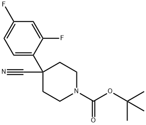 1-BOC-4-CYANO-4-(2,4-DIFLUOROPHENYL)-PIPERIDINE Structure