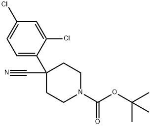 1-BOC-4-CYANO-4-(2,4-DICHLOROPHENYL)-PIPERIDINE Structure