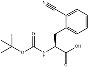 BOC-L-2-CYANOPHENYLALANINE 化学構造式