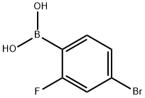 4-溴-2-氟苯硼酸, 216393-64-5, 结构式