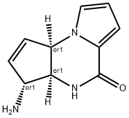 5H-Cyclopenta[e]pyrrolo[1,2-a]pyrazin-5-one,3-amino-3,3a,4,9a-tetrahydro-,(3R,3aS,9aR)-rel-(9CI) Structure