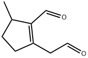 1-Cyclopentene-1-acetaldehyde, 2-formyl-3-methyl- (9CI) Structure