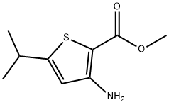 2-Thiophenecarboxylicacid,3-amino-5-(1-methylethyl)-,methylester(9CI) Struktur