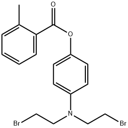 4-[ビス(2-ブロモエチル)アミノ]フェニル=2-メチルベンゾアート 化学構造式