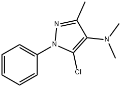5-chloro-N,N,3-trimethyl-1-phenyl-pyrazol-4-amine,21672-57-1,结构式