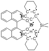 DIMETHYLSILYLBIS-(4,5,6,7-TETRAHYDRO-1-INDENYL)ZIRCONIUM(IV)-(R)-(1,1'-BINAPHTHYL-2),216775-57-4,结构式