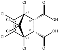 (1R,4S)-1,4,5,6,7,7-ヘキサクロロビシクロ[2.2.1]ヘプタ-5-エン-2α,3α-ジカルボン酸 化学構造式