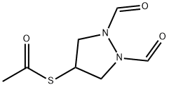 4-(ACETYLTHIO)-1,2-DIFORMYL PYRAZOLIDINE 化学構造式