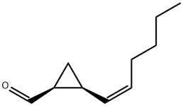 Cyclopropanecarboxaldehyde, 2-(1Z)-1-hexenyl-, (1S,2S)- (9CI) Structure