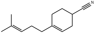 4-(4-メチル-3-ペンテニル)-3-シクロヘキセン-1-カルボニトリル 化学構造式