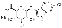 6-氯-3-吲哚基-Β-D-吡喃葡萄糖醛酸钠盐,216971-56-1,结构式