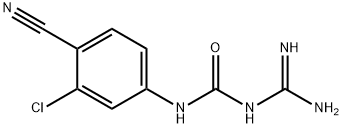 1-アミジノ-3-(3-クロロ-4-シアノフェニル)尿素 化学構造式