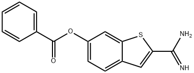 Benzo[b]thiophene-2-carboximidamide, 6-(benzoyloxy)- Structure