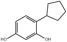 4-cyclopentylbenzene-1,3-diol Struktur