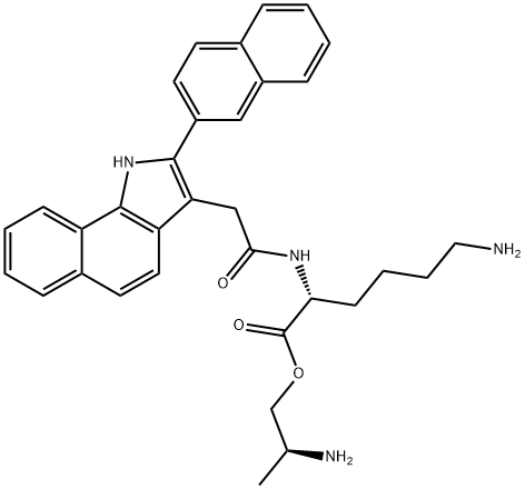 (2S)-2-AMINOPROPYL ESTER N2-[[2-(2-NAPHTHALENYL)-1H-BENZ[G]INDOL-3-YL]ACETYL]-D-LYSINE|化合物 T22907