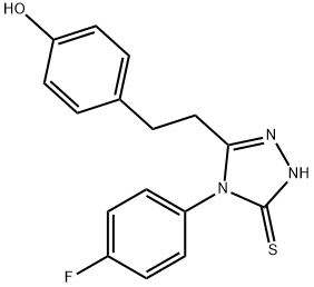 4-[2-[4-(4-FLUOROPHENYL)-5-MERCAPTO-4H-1,2,4-TRIAZOL-3-YL]ETHYL]PHENOL,217487-47-3,结构式