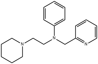1-[2-[N-(2-ピリジルメチル)アニリノ]エチル]ピペリジン 化学構造式